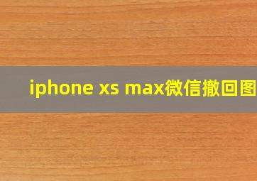 iphone xs max微信撤回图片